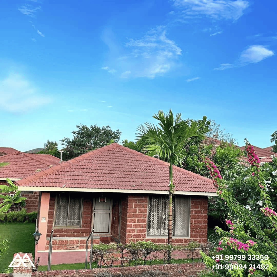 Natural stone bungalow construction in Ahmedabad &ndash; project 8