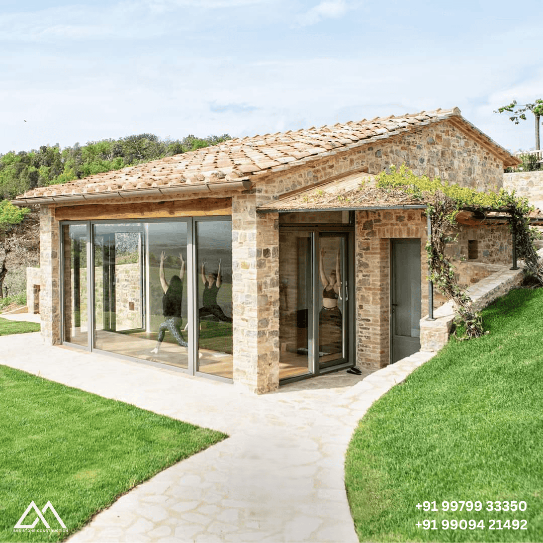 Natural stone bungalow construction in Ahmedabad &ndash; project 3